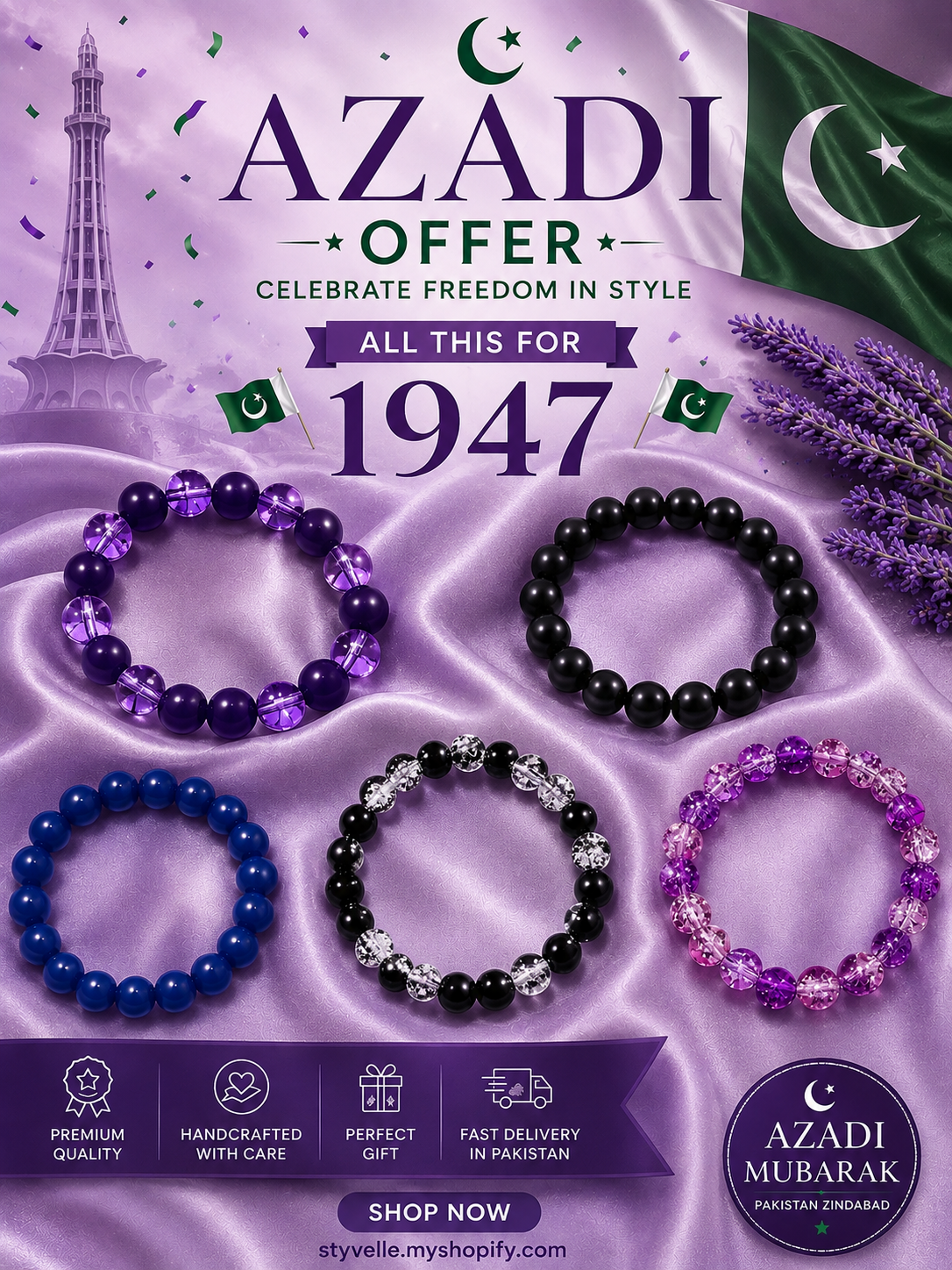 Azadi Special Offer — All Bracelets for Rs. 1,947! 💜