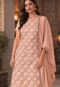 Beechtree Embroidered Lawn Shirt for Women – Blush Pink