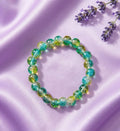 Emerald Glow Handmade Beaded Bracelet – Green Crystal Stretch Bracelet